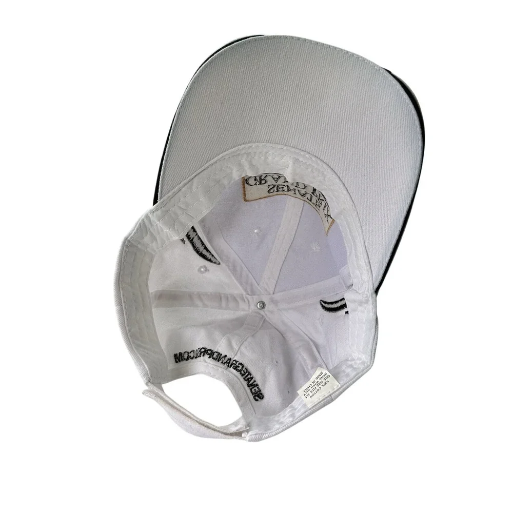 Senate Grand Prix Monaco Grand Prix Racing Hat White Checkered Adjustable‎ Cap